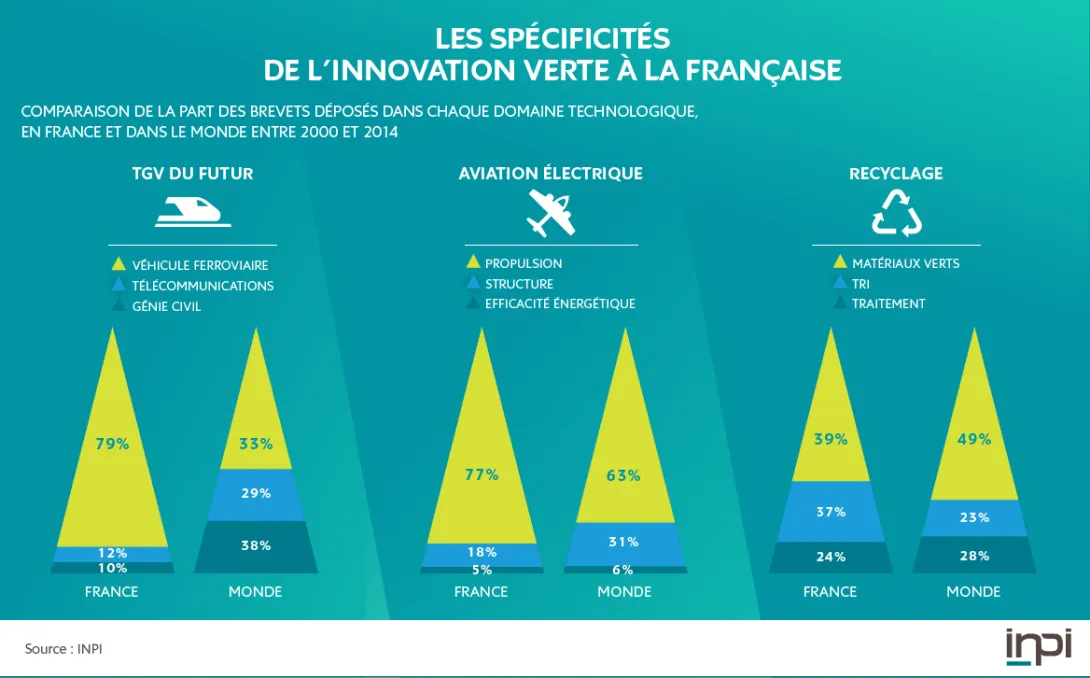 Infographie : les spécificités de l'innovation verte à la française